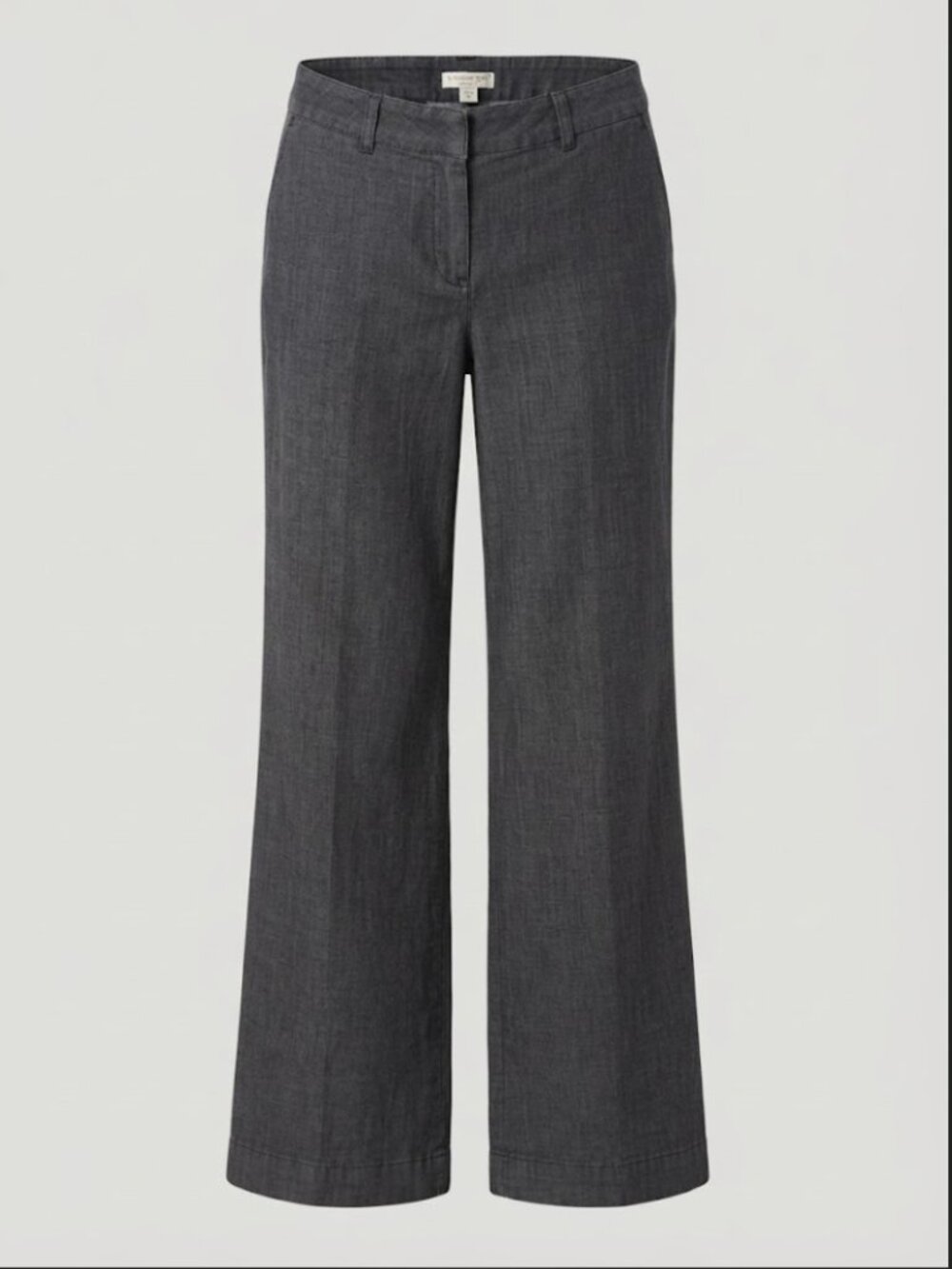 Coldwater Creek Natural Fit Pants Sz 14 Charcoal Grey Wide Leg EUC Career Casual